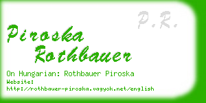 piroska rothbauer business card